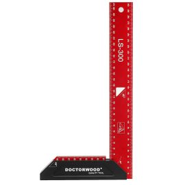 150/200/300mm In Lega di Alluminio Precisione Quadrato 300mm 45/90° Righello Angolo Righello per Misurare e Marcare