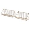 2 pezzi / set mensole a parete mensola galleggiante in filo metallico rustico Display rack cesto home office decorazione murale