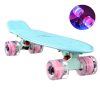 22 Pollici Mini Cruiser Skateboard con Flash Ruota Single Banana Longboard Road Skate Board Piccolo Skateboard per bambini adulti