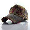 Cappelli da ricamo retrò con cappello da baseball con colletto da baseball
