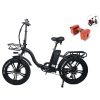 [Diretto UE] CMACEWHEEL Y20 48V 15Ah 750W 20in Bicicletta elettrica pieghevole 3 modalità 45 km/h Velocità massima 60-100 km Gamma freno a disco E Bike