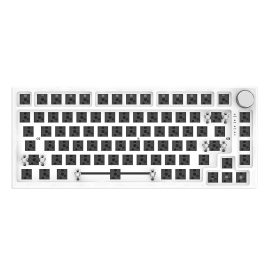 FEKER IK75 Kit personalizzato per tastiera 82 tasti sostituibili a caldo 75% RGB Bluetooth cablato 5.0 2.4GHz Triple Mode Montaggio su PCB Piatto Case bianco latte traslucido