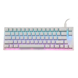 GamaKay K66 Meccanico Tastiera 66 tasti Gateron Switch Tastiera da gioco retroilluminata RGB cablata Tyce-C sostituibile a caldo con base cristallina per PC laptop