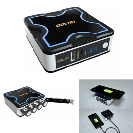 Golisi GL-4 2 in 1 Torcia 4* 18650 Ricaricabile agli ioni di litio Batteria Caricabatterie Caricabatterie Wireless per Cellulare