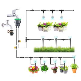 Kit di tubi per sistema di irrigazione a goccia micro per irrigazione da giardino fai-da-te da 30/40 m