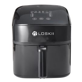 LOSKII KA-001 Friggitrice ad aria 6 in 1 Best Fries Ever Disidratatore con Digital Display Olio Cottura gratuita 6Qt 1800W
