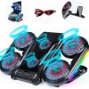 NUOXI Q6 Gaming Laptop Cooler RGB Cooling Pad Radiatore USB 6 ventole Supporto per computer con supporto per cellulare per laptop sotto 18 "