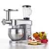 Robot da cucina 1200W 6.5L 3-in-1 Cucina Robot da cucina Fiocco in acciaio inox 6 velocità Frusta per uova Frullatore Frullatore per torta Impastatrice per pane Robot da cucina