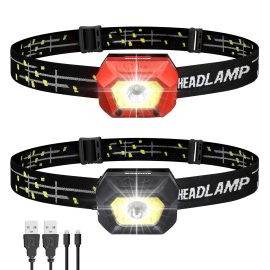 SGODDE 2 PZ Cinque Modalità Induzione Proiettore USB Ricaricabile Regolabile IPX65 Impermeabile Outdoor Ciclismo Arrampicata Illuminazione