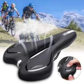 SGODDE Gel Sella bici imbottita sella bici a doppia molla Soft Sella bici extra comfort Pad Accessori bici per uomo Donna Universale Bicicletta da bici Mountain Bike
