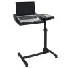 Scrivania per laptop con rotelle Supporto per laptop regolabile Carrello per computer Scrivania per computer portatile Workstation Carrello per notebook sopra il tavolo da letto