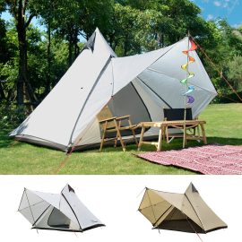 Tende da esterno per campeggio 4 persone campeggio Tenda Tenda impermeabile per famiglie Tenda a piramide di tipo indiano campeggio