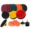 Trapano per pulizia 22 pezzi Pennello Set con scrubber per trapano con attacco lungo esteso Pennello Per la pulizia Kit di attacco per trapano a batteria Power Scrub Pennello