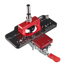 VEIKO Lega di alluminio 35MM Cerniera per foro di perforazione Guida per cerniera Maschera con morsetto per l'installazione della porta dell'armadio per la lavorazione del legno