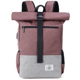 Zaino per laptop Uomo e donna Roll Top Zaino da trekking impermeabile Zaino con scomparto per laptop da 20 L a 30 L per laptop da 15