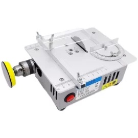 Coupon 180W Multifunctional Mini Table Saw 0°-90° Multi-angle lifting function Cutting Woodworking Cutting Polishing Engraving Multi-Function Tools