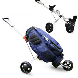 Coupon 4 Wheels Foldable Golf Trolley Professional Golf Bag Cart Golf Pitch Tool Outdoor Sports