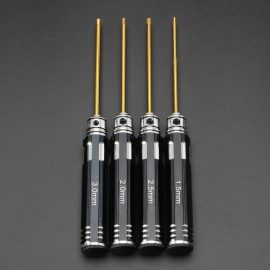 Coupon 4pcs 1.5/2.0/2.5/3.0mm Hex Screwdriver Bit HSS Titanium Coated Repair Tool Set
