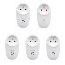 Coupon 5Pcs SONOFF S26 10A AC90V-250V Smart WIFI Socket FR Wireless Plug Power Sockets Smart Home Switch Work With Alexa Google Assistant IFTTT