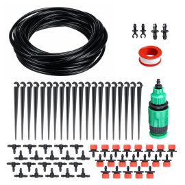 Coupon 82ft Automatic Drip Irrigation System DIY Micro Sprinkler Garden Watering Kit