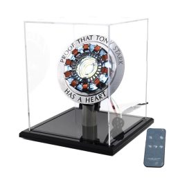 Coupon Basic Version 1:1 Acrylic Arc Reactor DIY Model MK1 LED Light Mark Chest Tony Heart Lamp Light With Display Stand Cover Remote Control