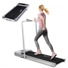 Coupon Doufit TD-01 Electric 2-in-1 Desk Treadmill with Remote Control Folding Walking Pad Non-slip Smart LED Display 6Km/H Flat Small Jogging Walking Treadmill for Indoor Home Office Training with EU Plug
