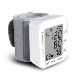 Coupon Electric Digital High Precision Blood Pressure Monitor Pulse Heart Beat Rate Meter Device Medical Equipment Tonometer BP Mini Sphygmomanometer