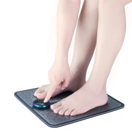 Coupon EMS Physiotherapy Foot Massage Mat 6 Modes 9 Levels Portable Leg Blood Circulation Massager Relax Device