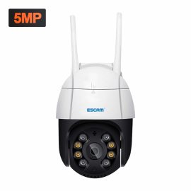 Coupon ESCAM QF518 5MP Pan/Tilt AI Humanoid Detection Auto Tracking Cloud Storage Waterproof WiFi IP Camera with Two Way Audio Night Vision