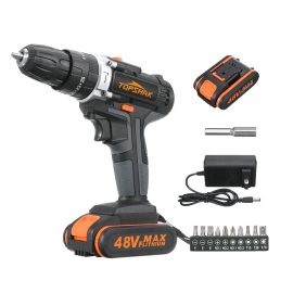 Coupon Topshak TS ED1 Cordless Electric Impact Drill Rechargeable Drill Screwdriver W or 1 or 2 Li ion Battery