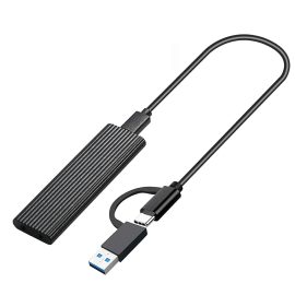 Coupon Yesunion M.2 SSD to USB3.1 Hard Drive Enclosure M.2 SATA/NVMe 6Gbps/10Gbps External Hard Disk Box Support 2TB Hard Disk with OTG USB + Type-C Cable W209-OTG