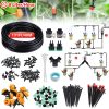 131ft/40M 47PCS Kit di irrigazione a goccia Regolabile Sistema di irrigazione automatica del giardino Irrigazione del giardino fai da te Micro sistema di irrigazione a goccia Kit di tubi flessibili
