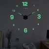 27/37/47 pollici Orologio da parete fai-da-te Orologi da parete luminosi al quarzo silenzioso