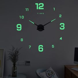 27/37/47 pollici Orologio da parete fai-da-te Orologi da parete luminosi al quarzo silenzioso