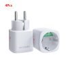 [4 pezzi] BlitzWolf® BW-SHP13 ZigBee 3.0 Smart WIFI presa di corrente 16A Spina UE Misurazione dell'elettricità APP remoto Controller Timer Lavora con Amazon Alexa Google Home