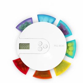 7 giorni 7 griglie Arcobaleno Portapillole Timing Smart Digital Display Promemoria Pillola Dispenser Portapillole Portatile Impermeabile Scatola