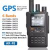 ABBREE AR-F8 GPS Walkie Talkie Alta potenza 6 marche 136-520MHz Frequenza CTCSS Rilevamento DNS LED Display