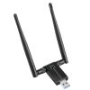 Adattatore WiFi USB 3.0 1300Mbps Dual Banda Scheda di rete wireless 2.4G/5G Trasmettitore WiFi Gigabit ricevitore con 2 antenne 5dBi