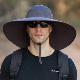 Berretto da uomo Cappello a rete impermeabile Traspirante Cappuccio parasole traspirante Tesa oversize con cordino per arrampicata all'aperto TORCIA Cappello