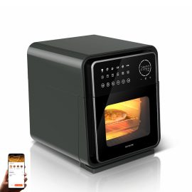 BlitzHome® BH-AO1 13QT/12L Oil Free Smart Air Fryer Dual Heating Element 12 Recipes App/Touch Control Oven with Bake Pan
