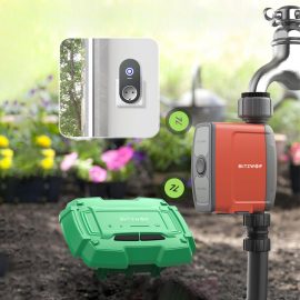 BlitzWolf BW-WTR01 WIFI Connect Watering Timer Gateway APP remoto Sistema di irrigazione di controllo + BlitzWolf® BW-DS04 Sensore di umidità del suolo 433 Mhz