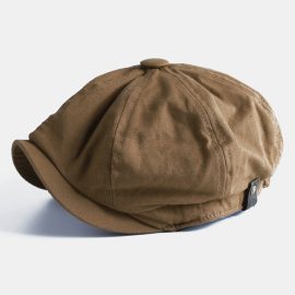 Collrown Uomo Vintage Painter Beret Caps Octagonal Newsboy Cap Cabbie Ivy Flat Hat