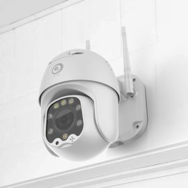 DIGOO DG-ZXC40 320° PTZ 5MP 1080P 8 LED WIFI Velocità Dome IP fotografica IR Visione notturna a colori Protocollo ONVIF Scheda TF e archiviazione cloud Monitor di sicurezza esterna CCTV