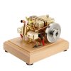 Eachine ET5S Orizzontale Modello di Motore a Due Cilindri Raffreddato ad Acqua Struttura di Raffreddamento in Ottone E Acciaio Inox Motore STEM Giocattoli Collezione Regali