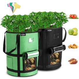 Fioriera da giardino rialzata rialzata 2X per esterni Scatola Tessuto Grow Borsa Fiori in vaso