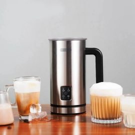 HiBREW 4 in 1 Montalatte Schiumogeno Scaldalatte completamente automatico Latte Freddo/Caldo Cappuccino Cioccolato Proteine in polvere M3 - Spina UE