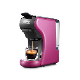 HiBREW H1-504 3 in 1 Macchina per caffè espresso 1400 W 220 V 19 Bar Capsule multiple Caffettiera per caffè espresso 3 adattatori per capsule Riscaldamento istantaneo A basso rumore