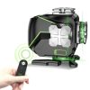 Huepar S04CG 16 linee 4D Cross Line Laser Livello bluetooth e remoto Funzioni di controllo Green Beam con custodia rigida