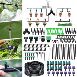 JETEVEN Kit di irrigazione a goccia 30M Irrigatore automatico Giardino fai-da-te Irrigazione Micro Sistema di irrigazione a goccia Kit tubi