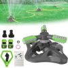 JOYXEON Set di irrigatori per prato a 3 bracci rotanti a 360° Set di irrigatori da giardino a 3 modalità